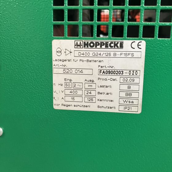 Elektrische Ausrüstung für Flurförderzeug Hoppecke 24V/125A (2): das Bild 6