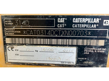 Kettenbagger CAT CAT 314 DLCR mit Gummiketten: das Bild 2