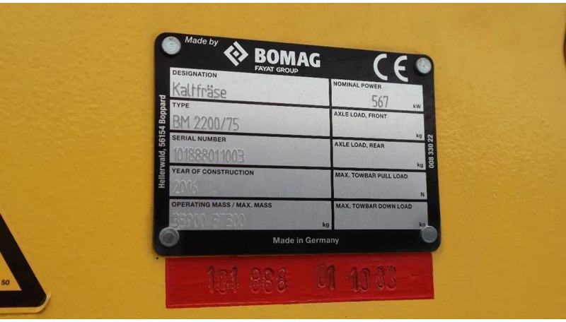 Asphalttechnik Bomag BM 2200/75 | COLD PLANER | NEW CONDITION!: das Bild 21