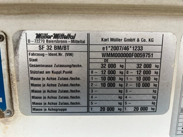 Betonmischer Auflieger MÜLLER MITTELTAL SF32 mit Liebherr Betonmischer ca. 10m³ MÜLLER MITTELTAL SF32, Liebherr Betonmischer 10m³, 4x VORHANDEN , Liftachse: das Bild 9