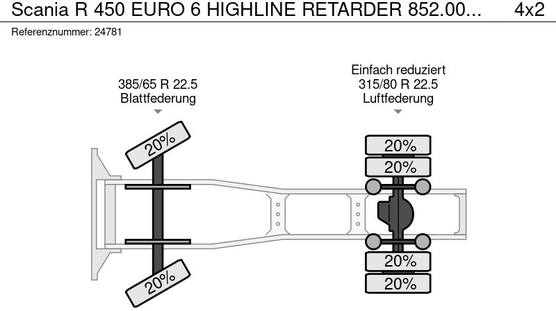 Sattelzugmaschine Scania R 450 EURO 6 HIGHLINE RETARDER 852.000KM: das Bild 10