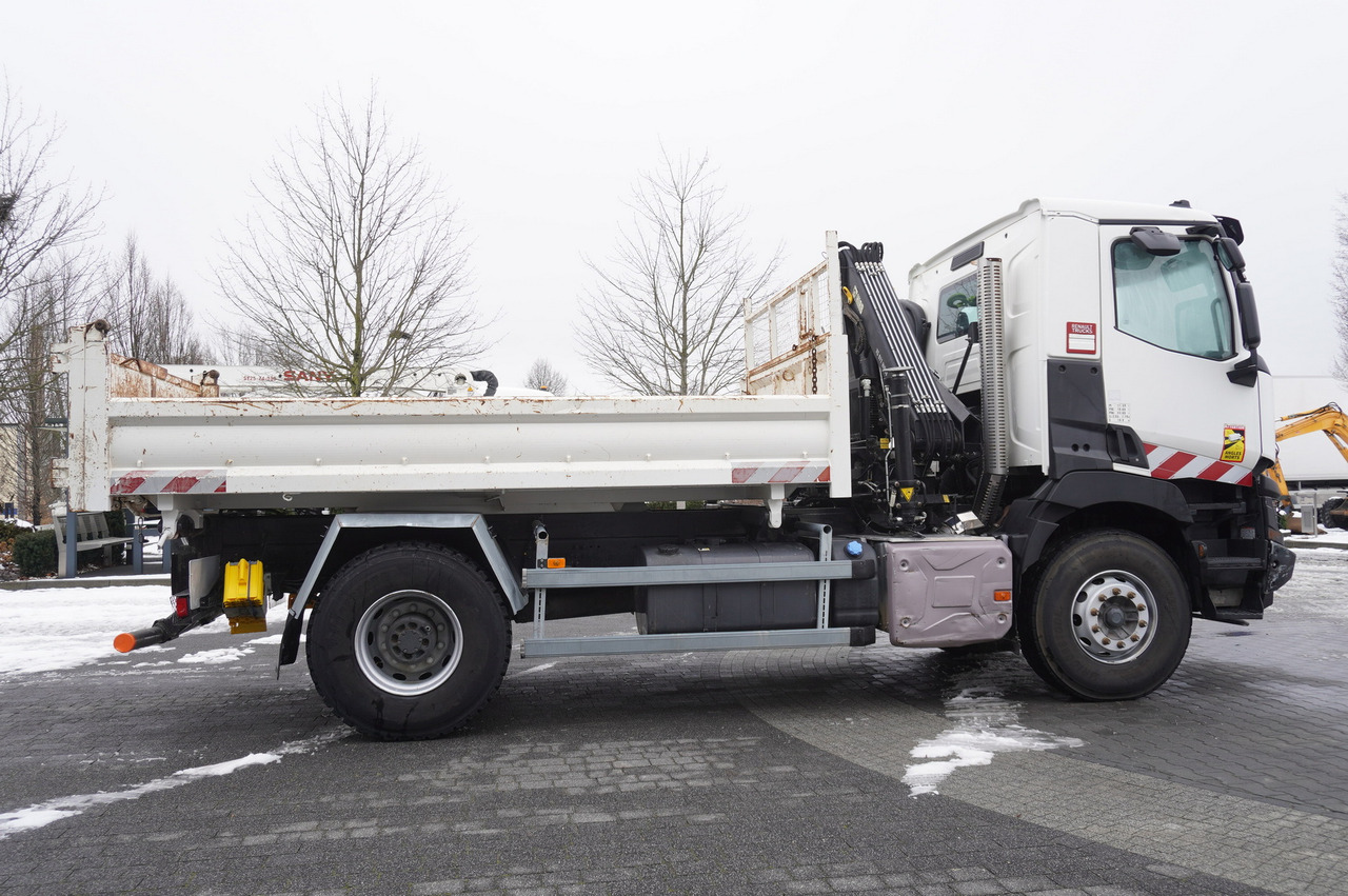 Pritsche LKW, Autokran RENAULT C380 / Hds HIAB 077 B-1 HIDUO / Double-sided dump truck: das Bild 7