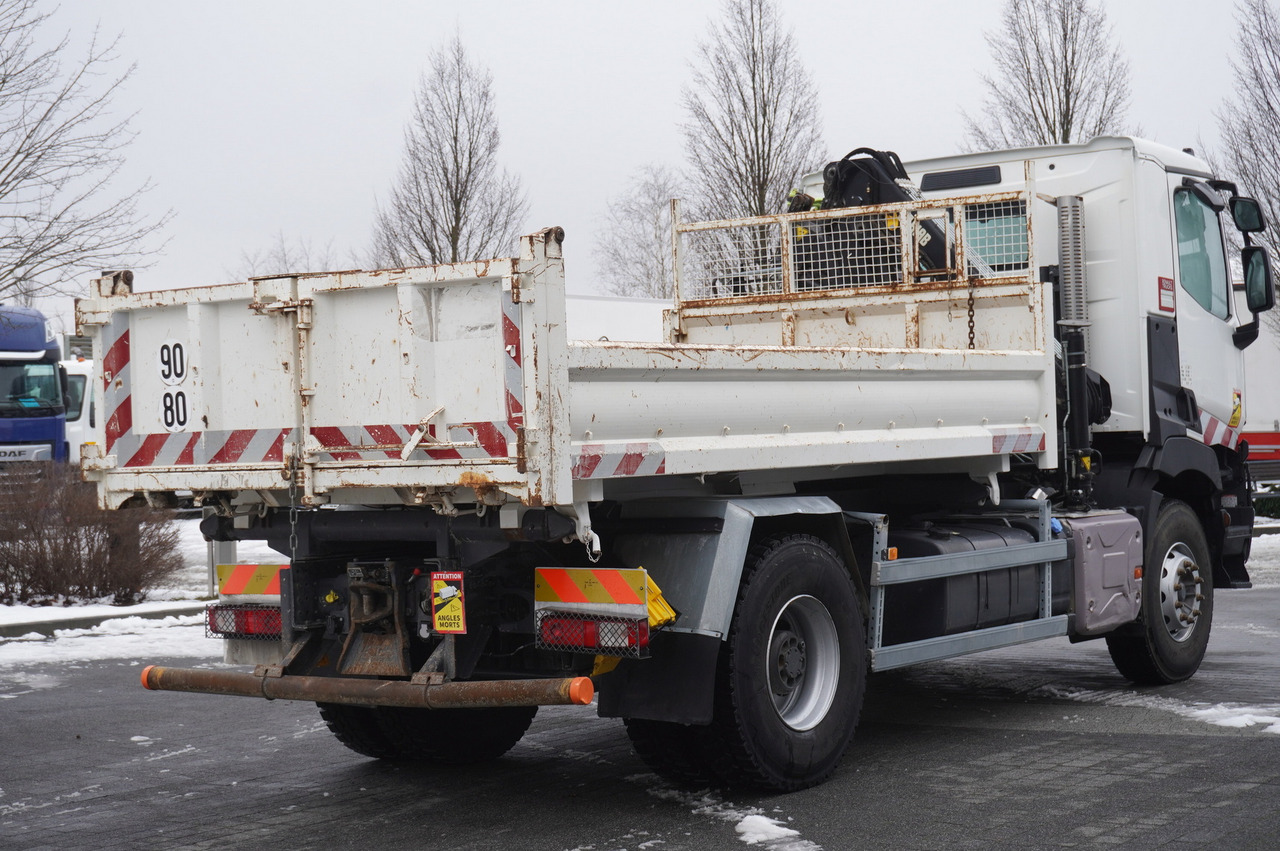 Pritsche LKW, Autokran RENAULT C380 / Hds HIAB 077 B-1 HIDUO / Double-sided dump truck: das Bild 6