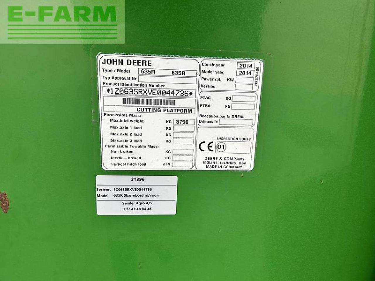 Ernteforsatz für Häcksler John Deere 635r: das Bild 6