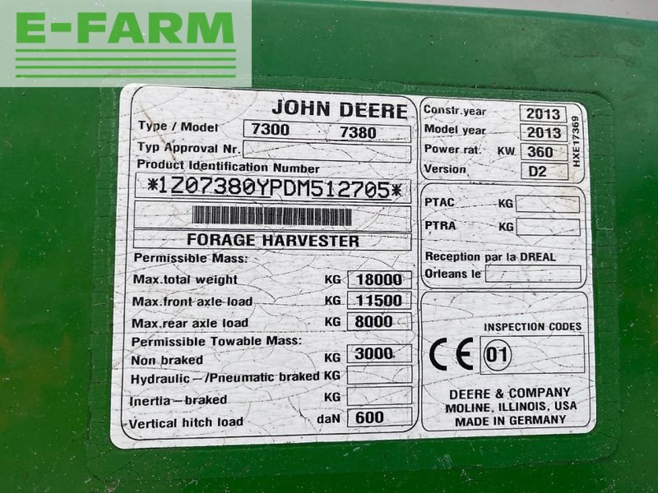 Feldhäcksler John Deere 7380: das Bild 18