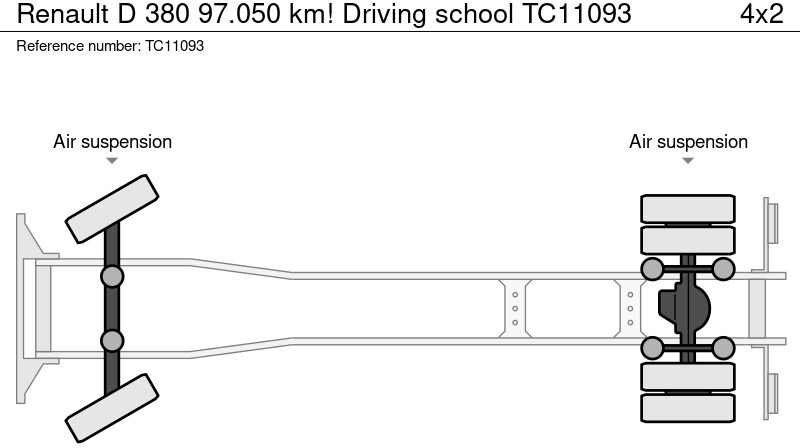 Plane LKW Renault D 380 97.050 km!, Driving school: das Bild 10