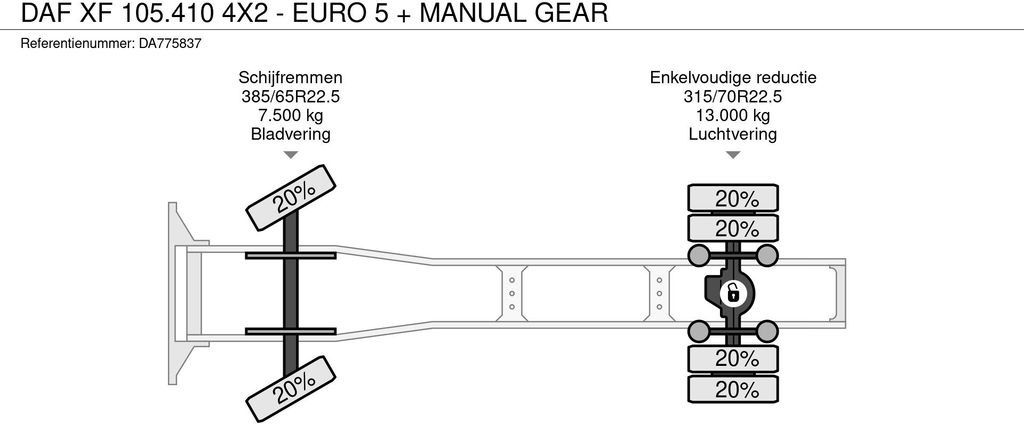 Sattelzugmaschine DAF XF 105.410 4X2 - EURO 5 + MANUAL GEAR: das Bild 15