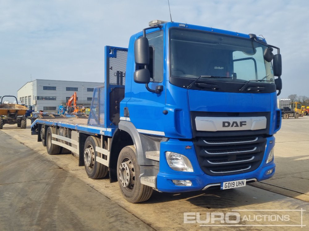 Pritsche LKW Für die Beförderung von schwere Technik 2019 DAF CF 450: das Bild 7